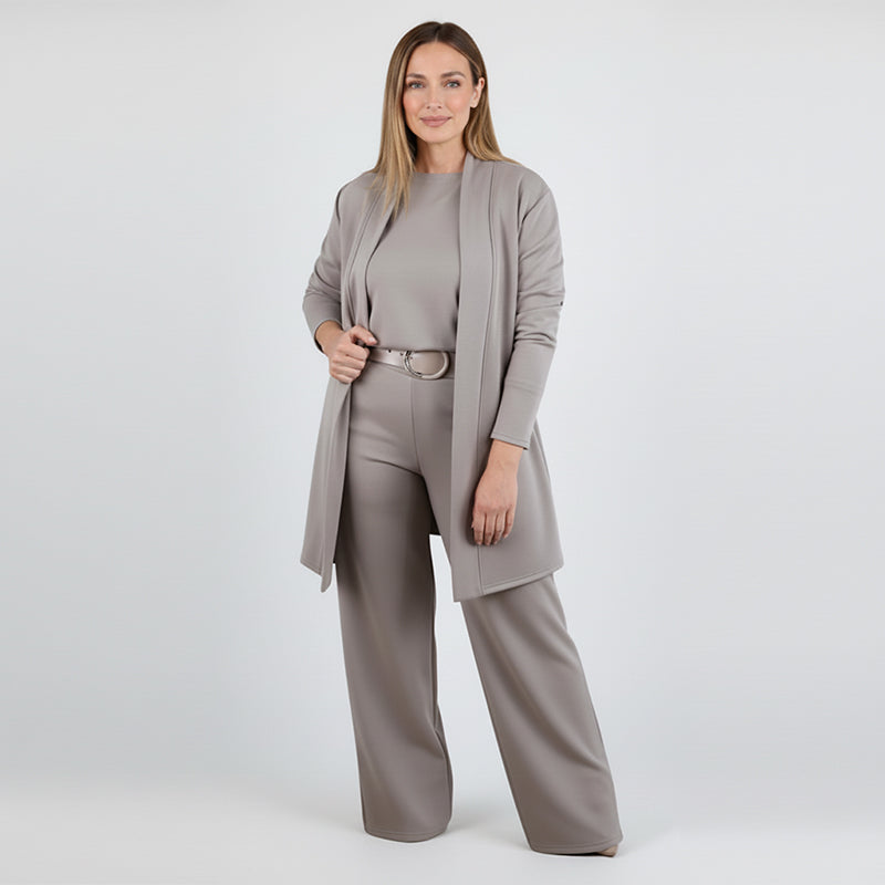 Trendy zestaw damski z kardiganem i spodniami | L&V - 7 - Livia-Moda