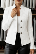 Blazer damski z eleganckim krojem i długimi rękawami | L&V - 10 - Livia-Moda