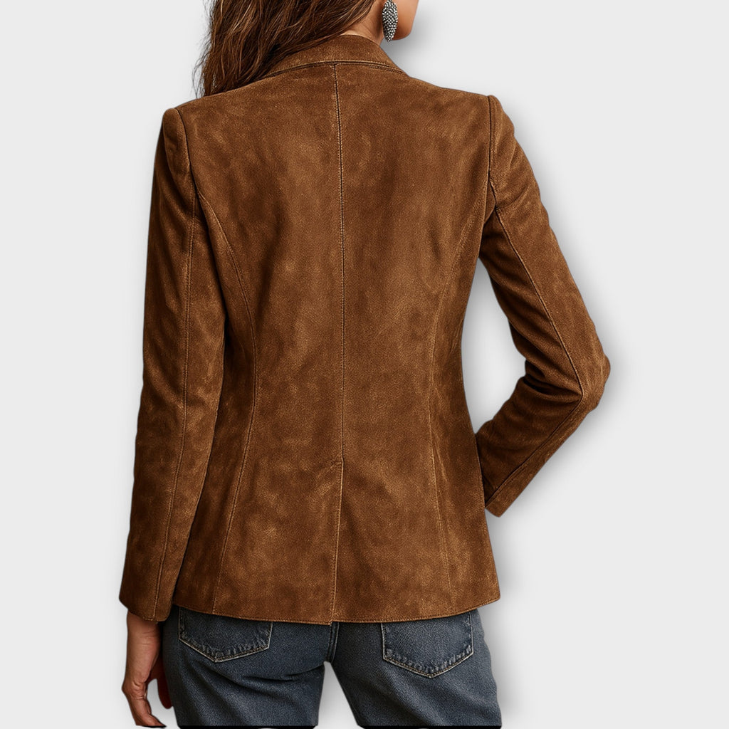 Blazer damski z dopasowanym krojem i praktycznymi kieszeniami | L&V - 3 - Livia-Moda
