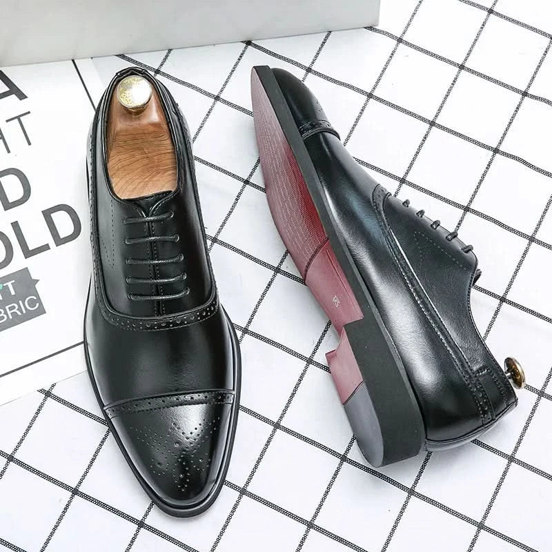 Męskie Buty Oxford z Eleganckim Fasonem i Dopracowanymi Detailami | L&V - 5 - Livia-Moda