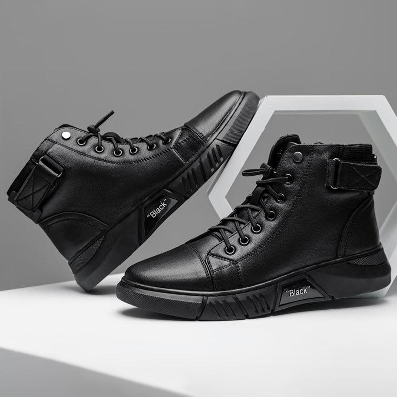 Męskie buty za kostkę z wysoką cholewką i wygodnym krojem | L&V - 1 - Livia-Moda