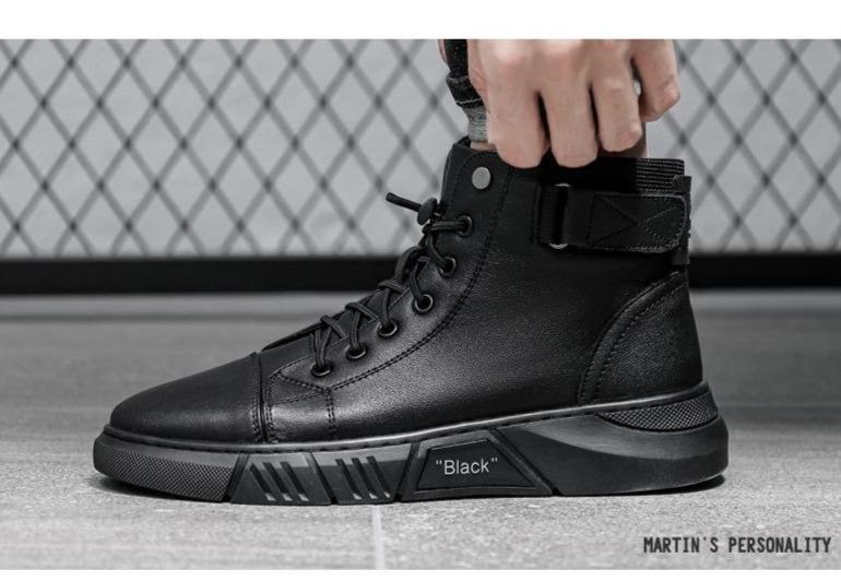 Męskie buty za kostkę z wysoką cholewką i wygodnym krojem | L&V - 3 - Livia-Moda