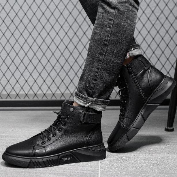 Męskie buty za kostkę z wysoką cholewką i wygodnym krojem | L&V - 7 - Livia-Moda