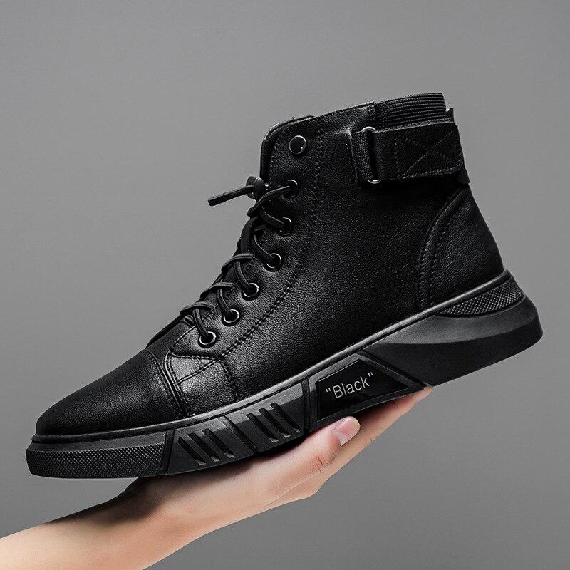 Męskie buty za kostkę z wysoką cholewką i wygodnym krojem | L&V - 8 - Livia-Moda