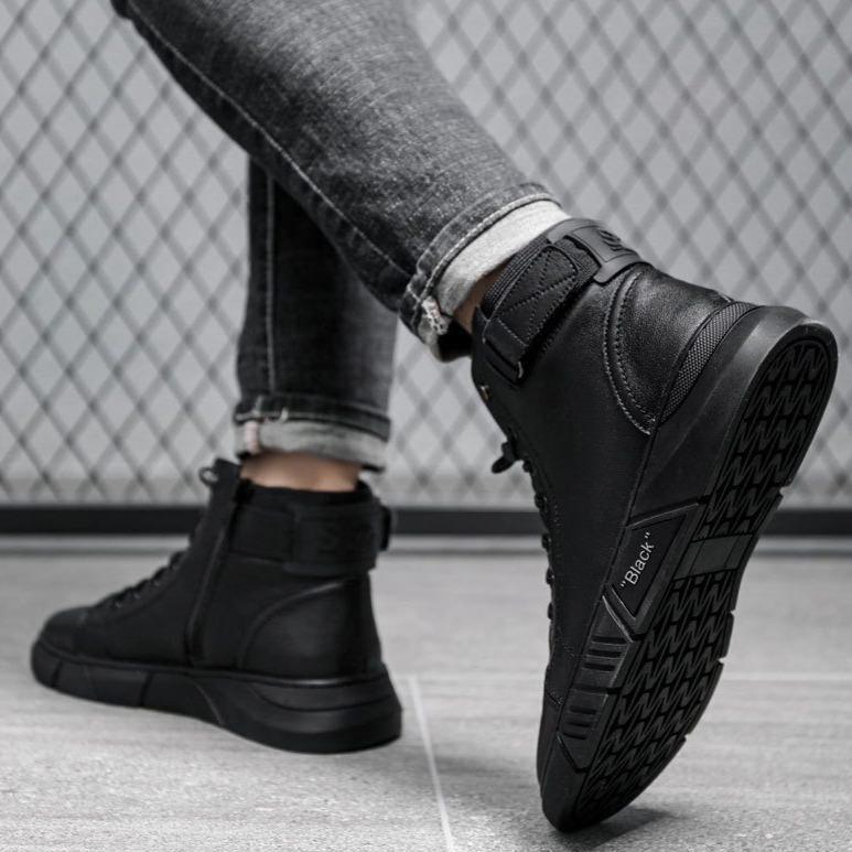 Męskie buty za kostkę z wysoką cholewką i wygodnym krojem | L&V - 9 - Livia-Moda