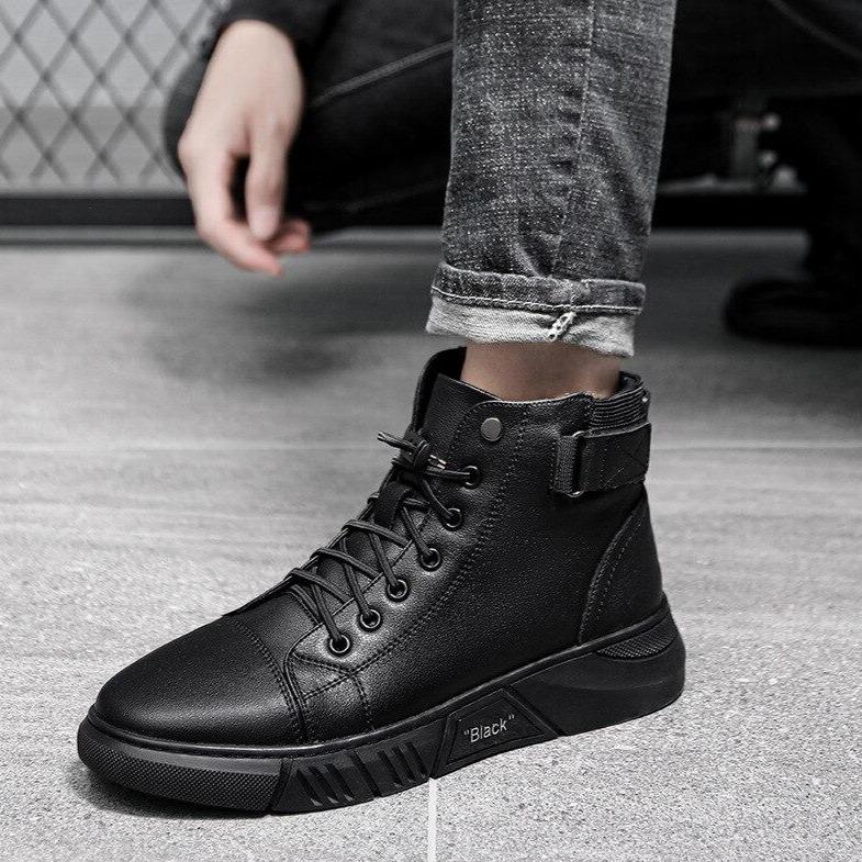 Męskie buty za kostkę z wysoką cholewką i wygodnym krojem | L&V - 12 - Livia-Moda