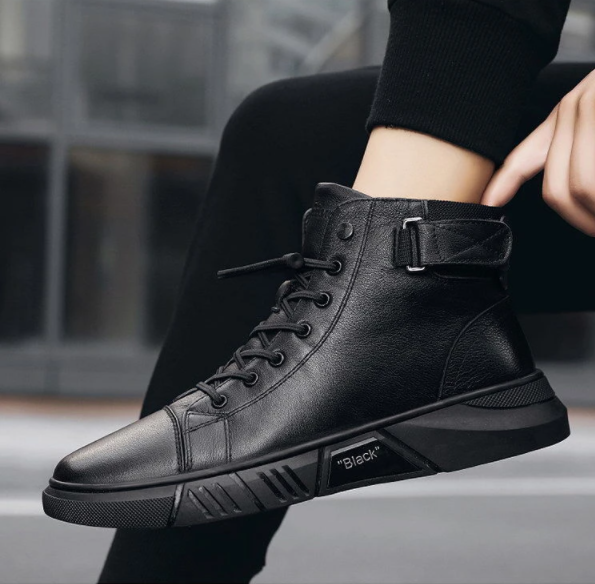 Męskie buty za kostkę z wysoką cholewką i wygodnym krojem | L&V - 16 - Livia-Moda