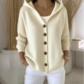 Damski cardigan z kapturem i guzikami | L&V - 1 - Livia-Moda