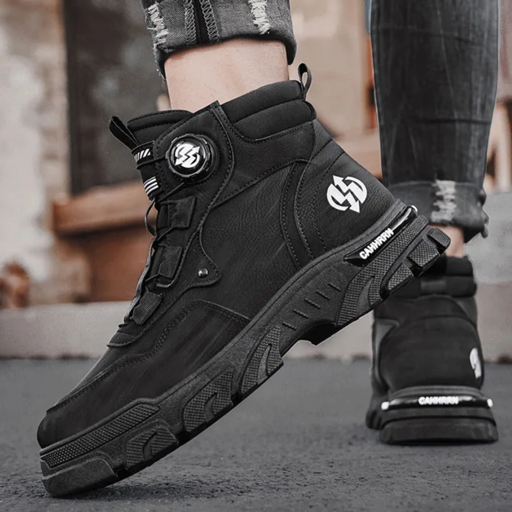 Męskie Buty Takticzne z Wysoką Cholewką i Solidną Podeszwą | L&V - 5 - Livia-Moda