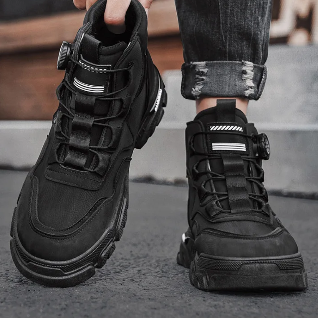 Męskie Buty Takticzne z Wysoką Cholewką i Solidną Podeszwą | L&V - 6 - Livia-Moda