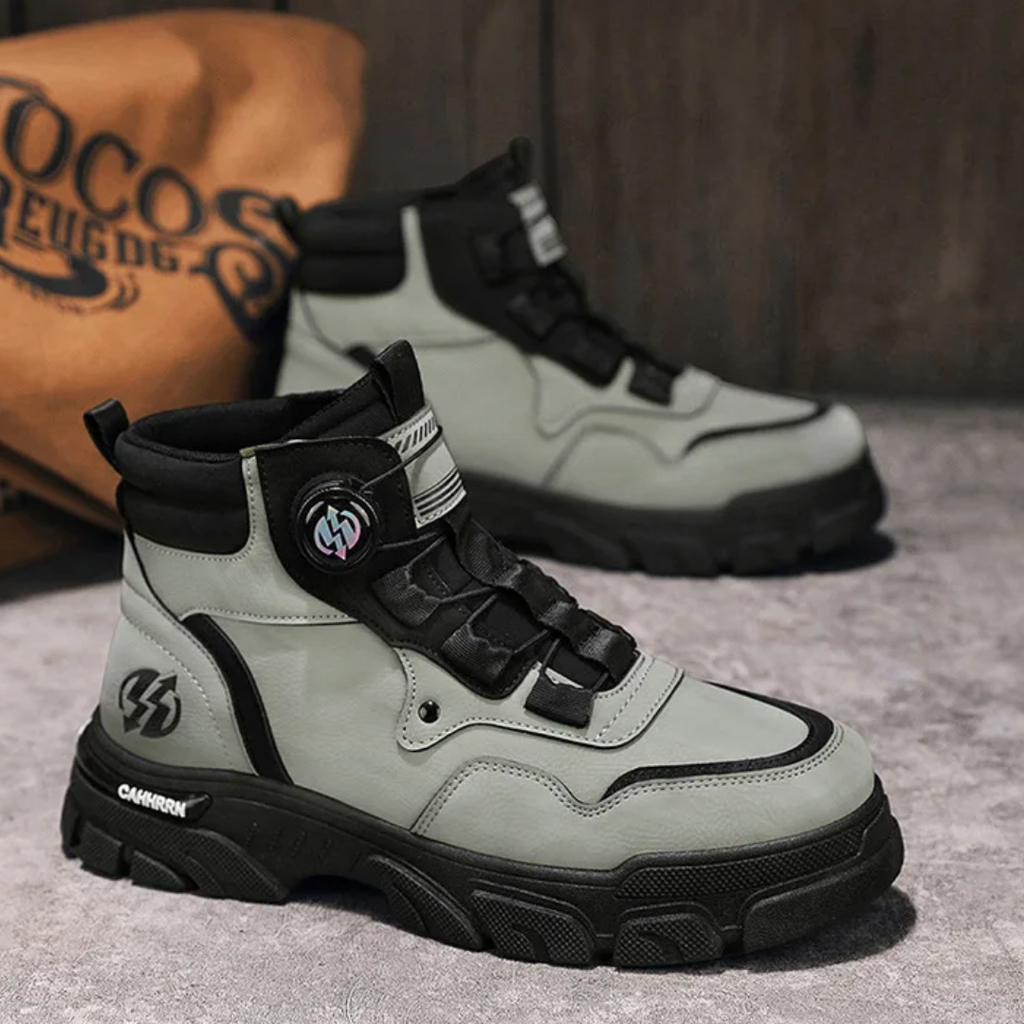 Męskie Buty Takticzne z Wysoką Cholewką i Solidną Podeszwą | L&V - 8 - Livia-Moda