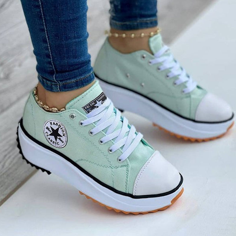 Sneakers damskie z luźnym krojem i wyrazistą podeszwą | L&V - 6 - Livia-Moda