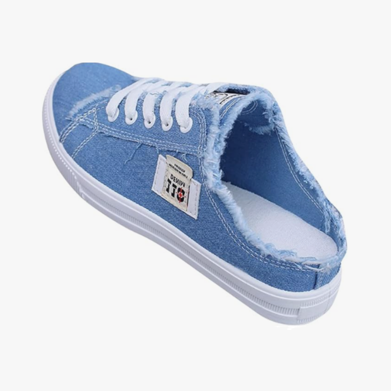 Sneaker damskie z odkrytą piętą i frędzlami | L&V - 2 - Livia-Moda