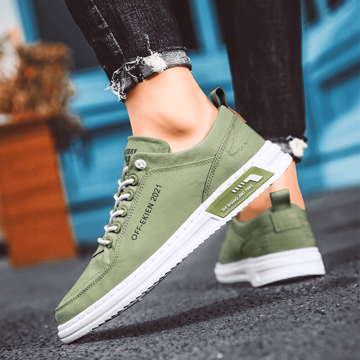 Męskie Buty Casual z Komfortowym Dopasowaniem i Wyrazistym Stylem | L&V - 12 - Livia-Moda