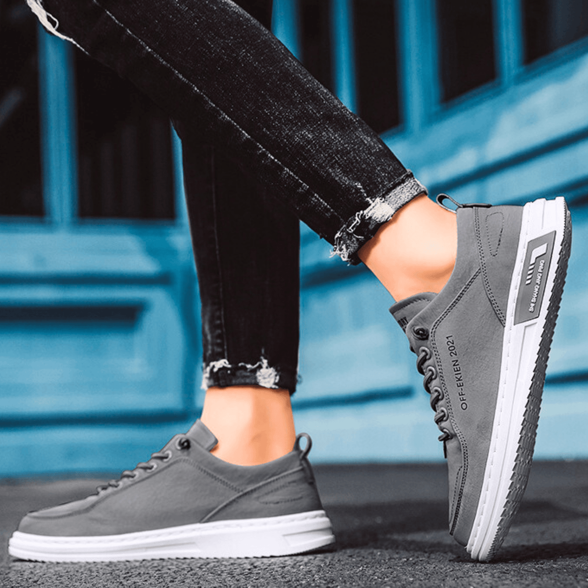 Męskie Buty Casual z Komfortowym Dopasowaniem i Wyrazistym Stylem | L&V - 15 - Livia-Moda