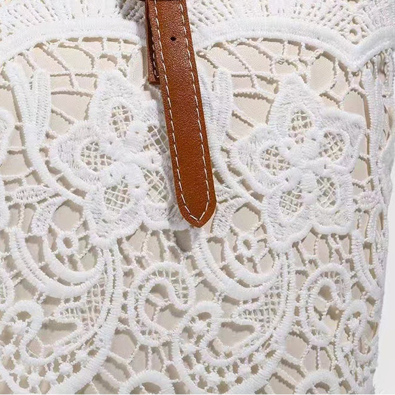 Torebka damska z koronkowym detalem | L&V - 6 - Livia-Moda
