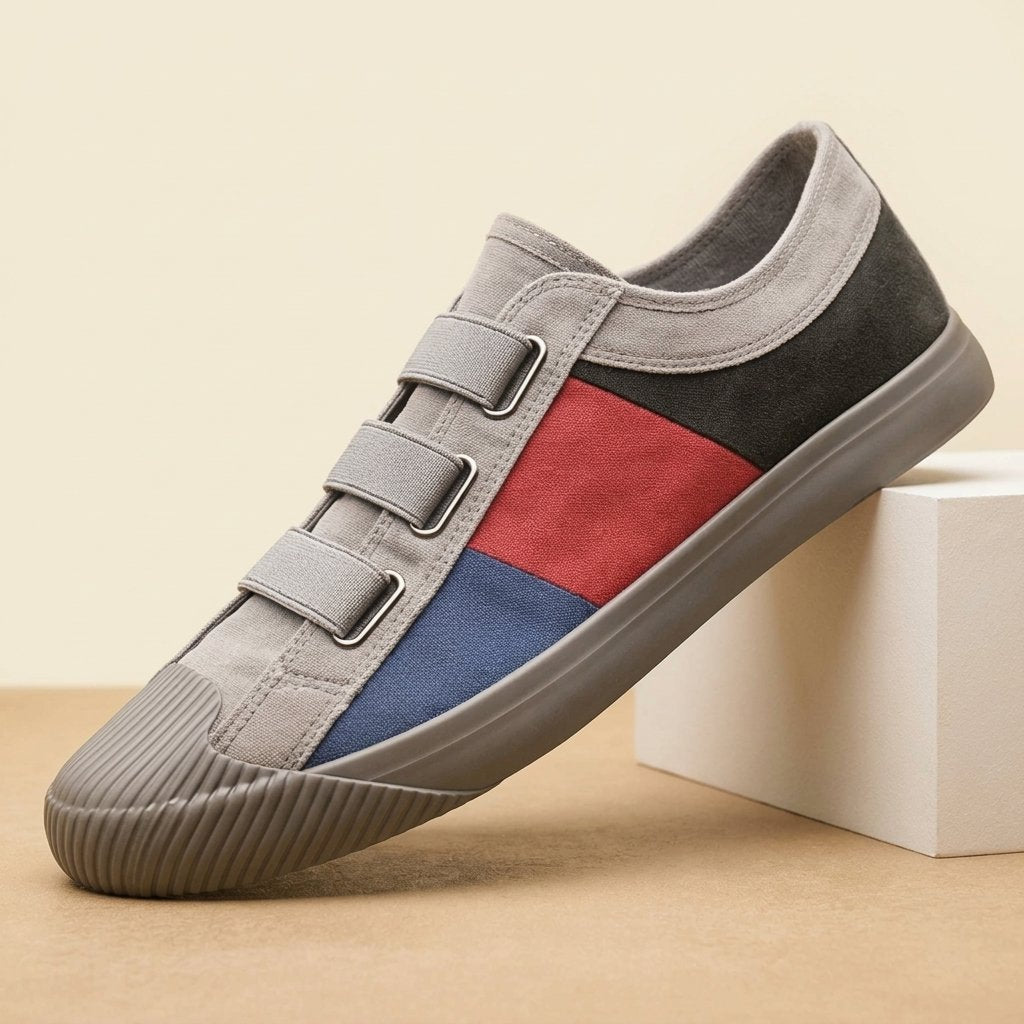 Sneakersy męskie z nowoczesnym designem i praktycznym zapięciem | L&V - 1 - Livia-Moda