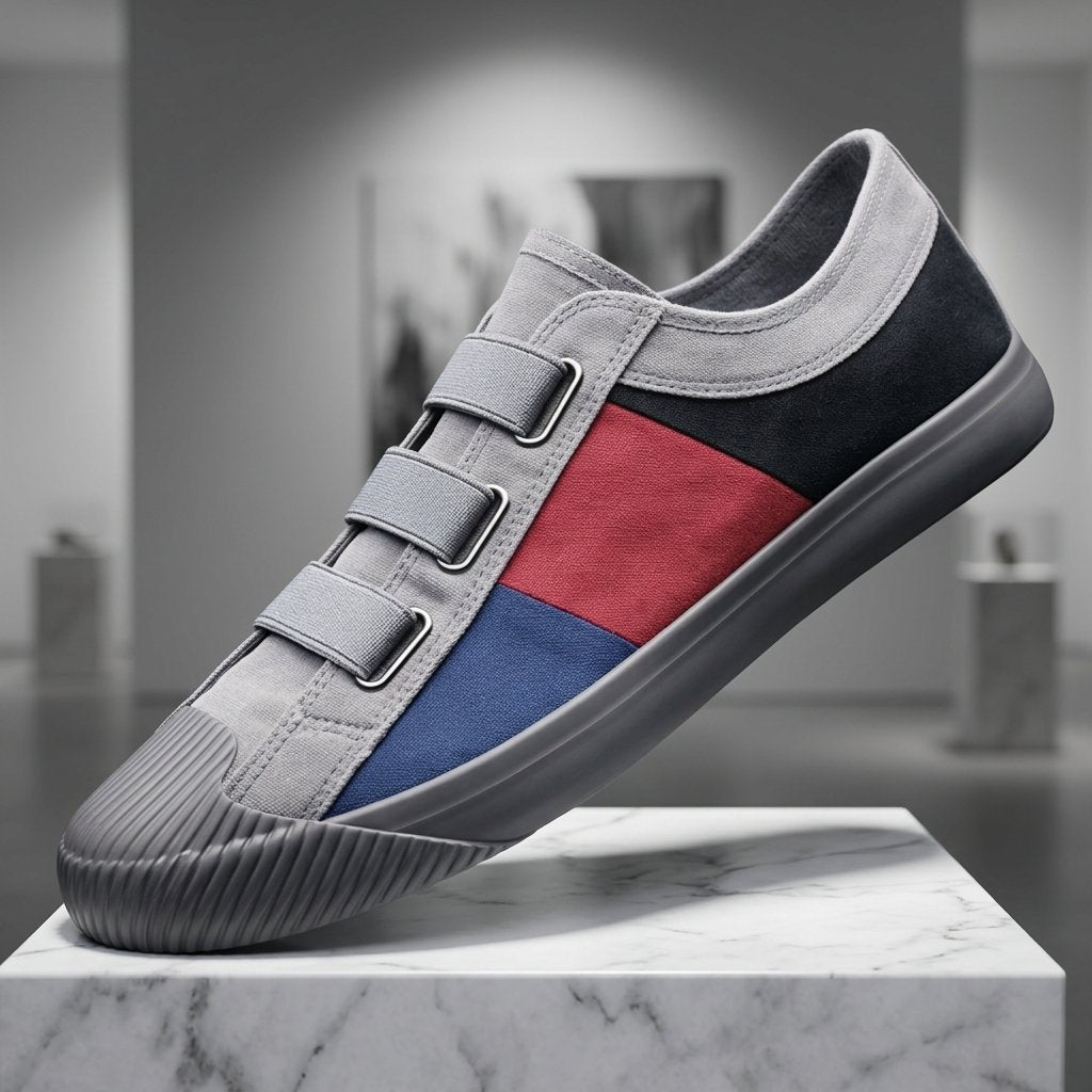 Sneakersy męskie z nowoczesnym designem i praktycznym zapięciem | L&V - 3 - Livia-Moda