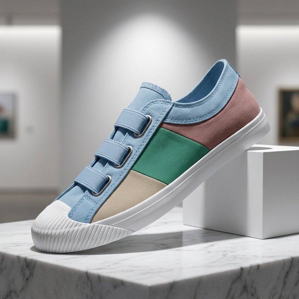 Sneakersy męskie z nowoczesnym designem i praktycznym zapięciem | L&V - 10 - Livia-Moda