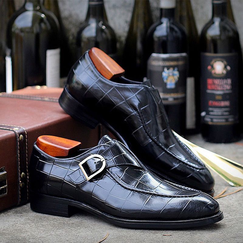 Męskie buty ze skórzanym wierzchem i eleganckim krojem | L&V - 8 - Livia-Moda
