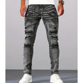 Jeansy męskie Slim-Fit z przetarciami | L&V - 7 - Livia-Moda