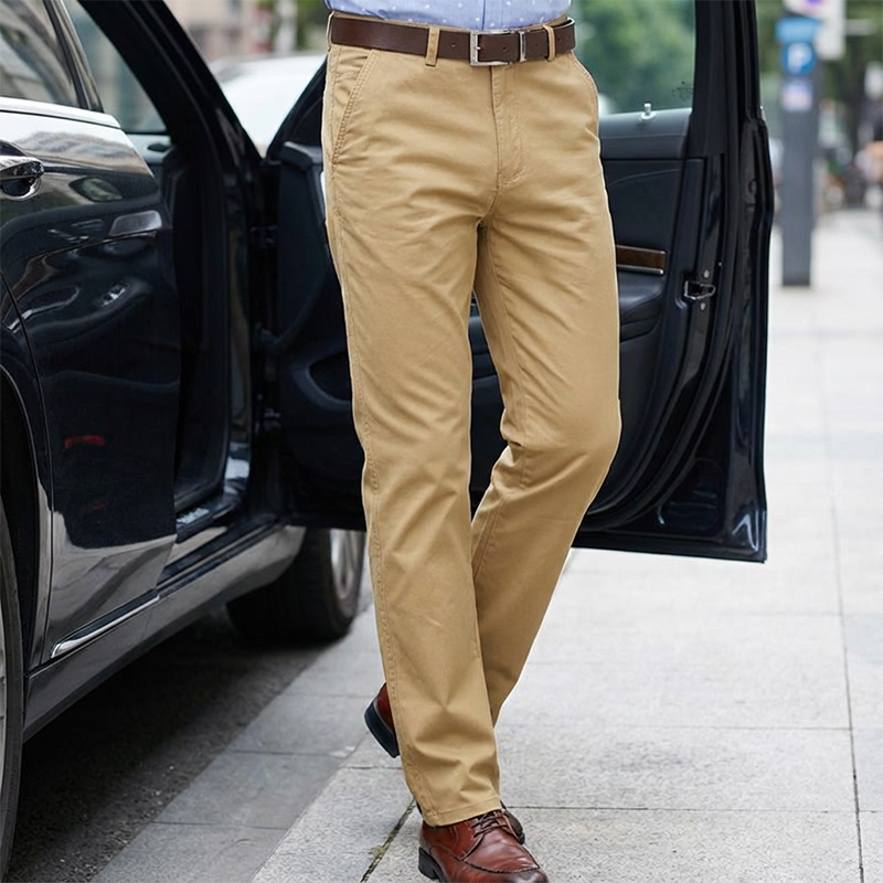 Spodnie Męskie Slim Fit z Wygodnym Krojem | L&V - 5 - Livia-Moda