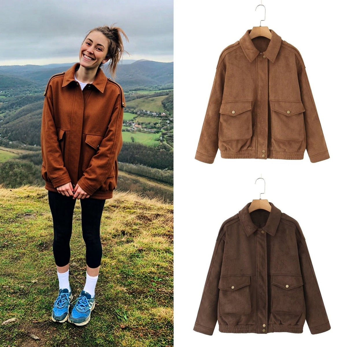 Kurtka damska oversize z kieszeniami | L&V - 1 - Livia-Moda