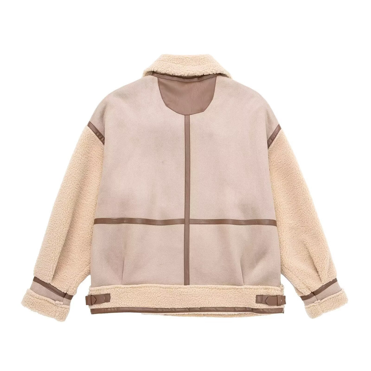Kurtka Damska Oversized z wysokim kołnierzem i asymetrycznym zapięciem | L&V - 3 - Livia-Moda