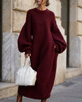 Sukienka damska z oversize krojem i bufiastymi rękawami - idealna na co dzień - 1 - Livia-Moda