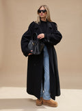 Płaszcz Trench damski z paskiem i luźnym krojem - 1 - Livia-Moda
