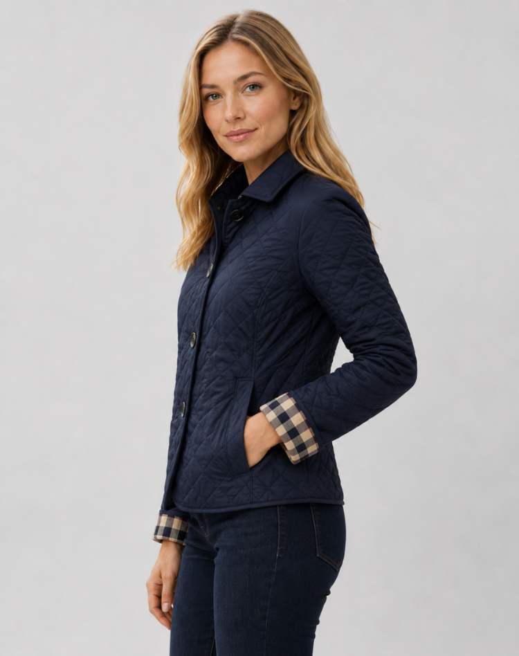 Damska kurtka o klasycznym kroju z eleganckim kołnierzem - 10 - Livia-Moda