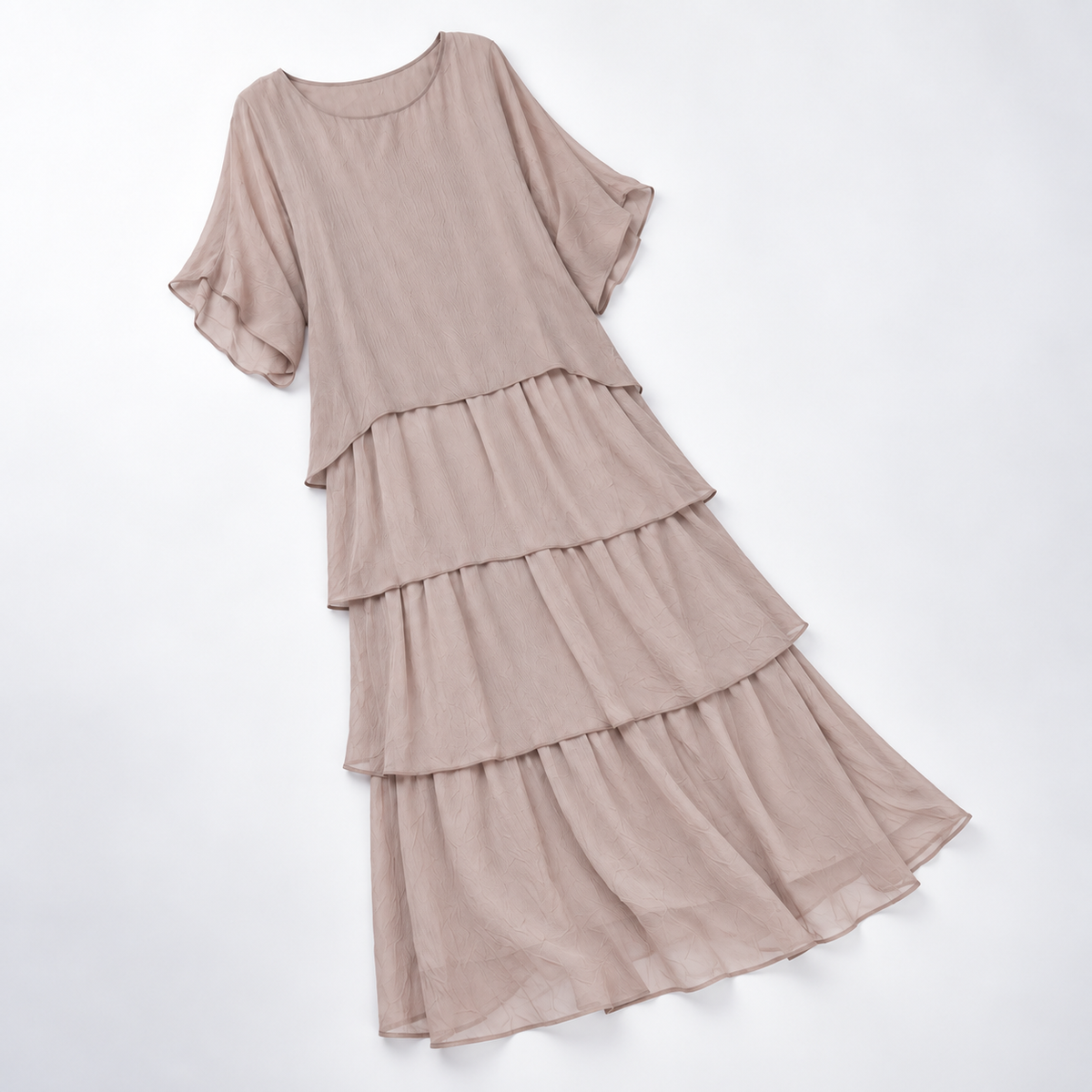 Sukienka maxi damska z falującym krojem i luźnymi rękawami - 4 - Livia-Moda
