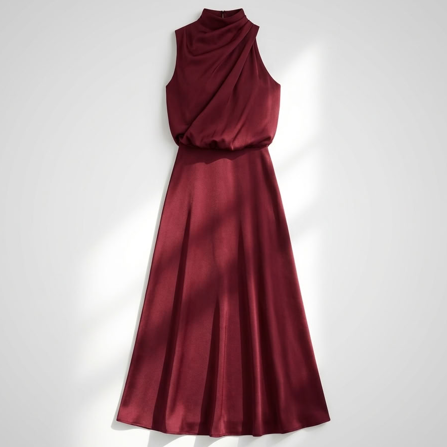 Sukienka wieczorowa damska maxi z dopasowaną sylwetką i eleganckim dekoltem - 4 - Livia-Moda