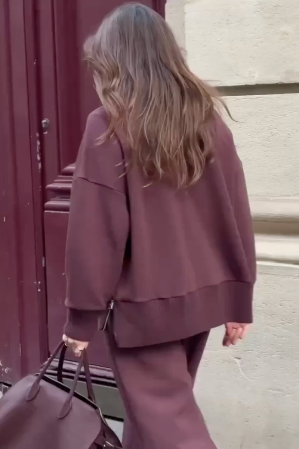 Stylowy outfit damski z luźnym krojem i długimi rękawami - 3 - Livia-Moda