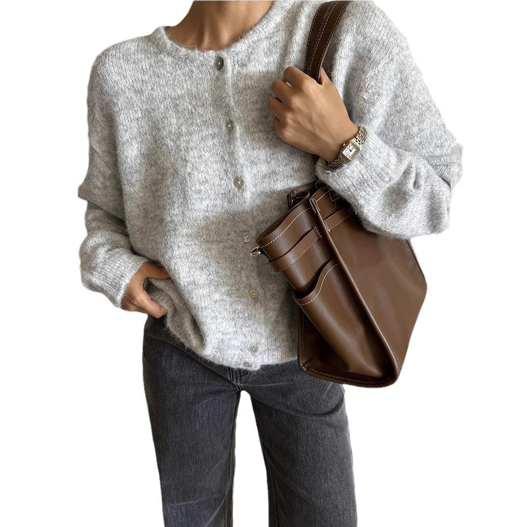 Cardigan damski z guzikami – Luźny krój i elegancki design - 5 - Livia-Moda