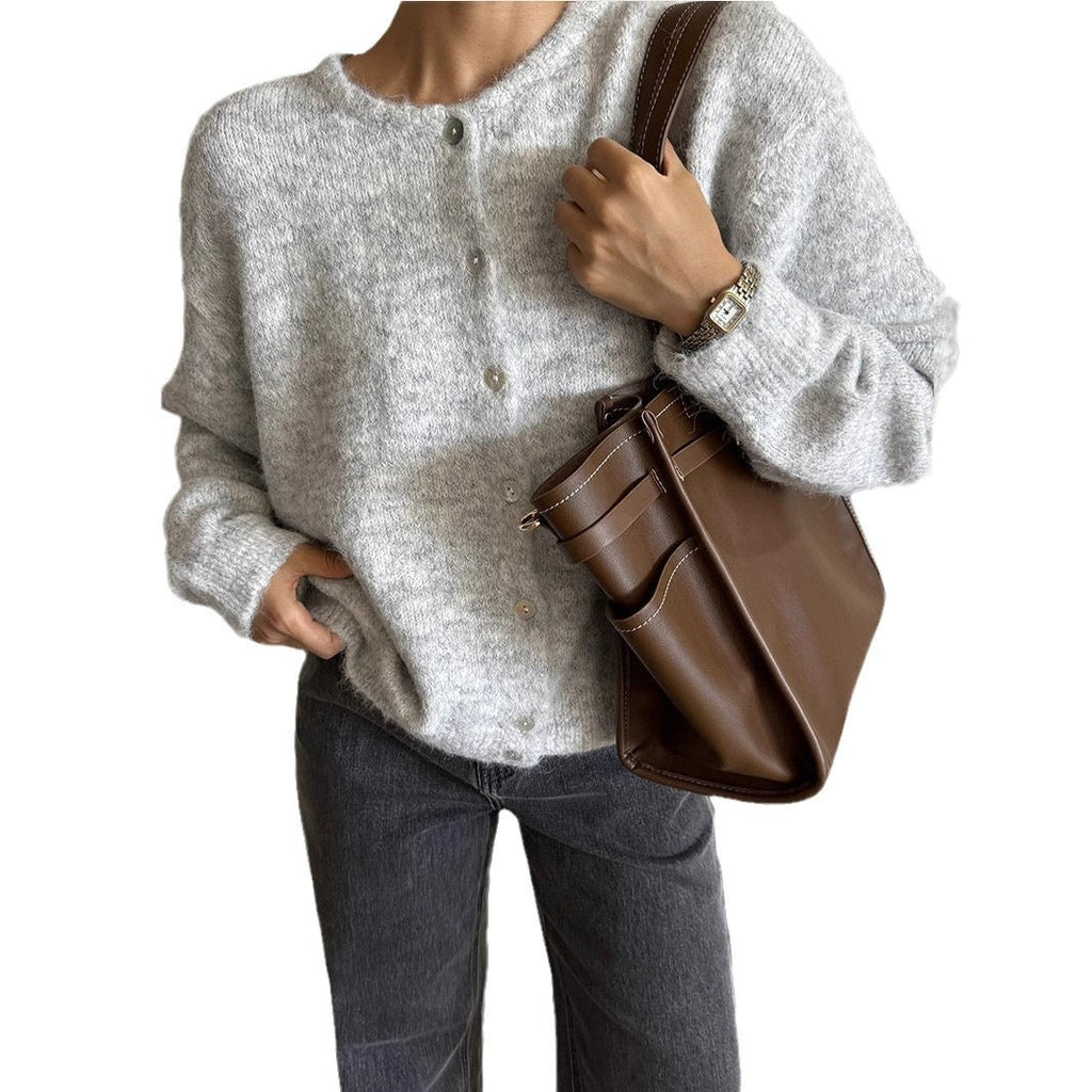 Cardigan damski z guzikami i luźnym krojem - 3 - Livia-Moda