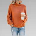 Pullover damski z wysokim kołnierzem i luźnym krojem - 1 - Livia-Moda