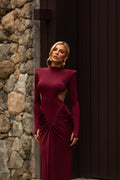 Sukienka wieczorowa damska z dekoltem i wycięciami - 1 - Livia-Moda