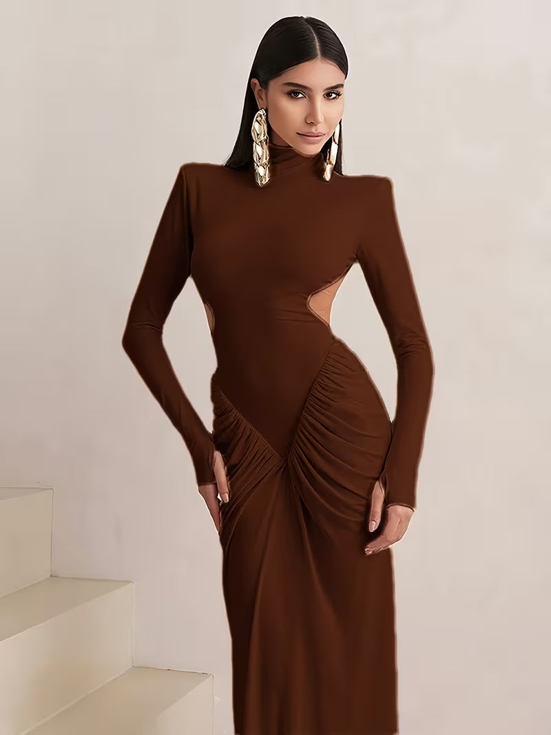 Sukienka wieczorowa damska z dekoltem i wycięciami - 8 - Livia-Moda