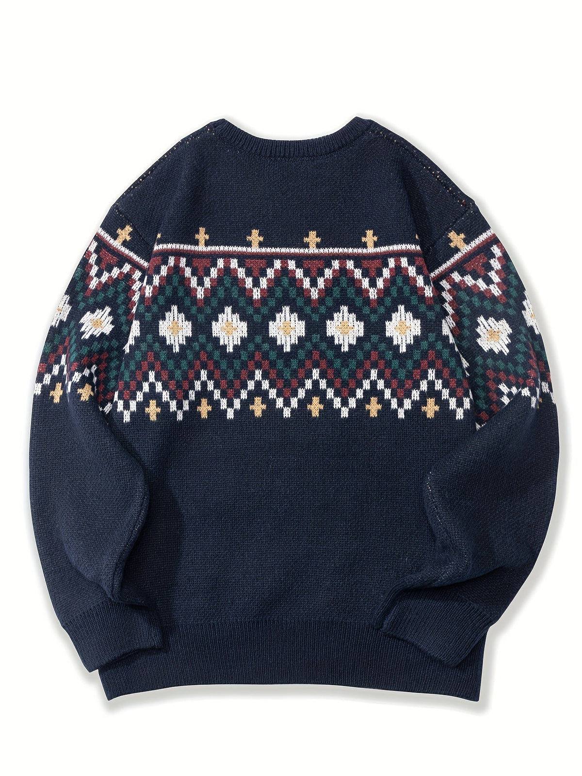 Pullover damski z klasycznym wzorem i luźnym krojem - 3 - Livia-Moda