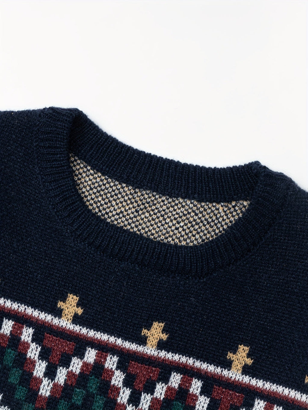 Pullover damski z klasycznym wzorem i luźnym krojem - 4 - Livia-Moda