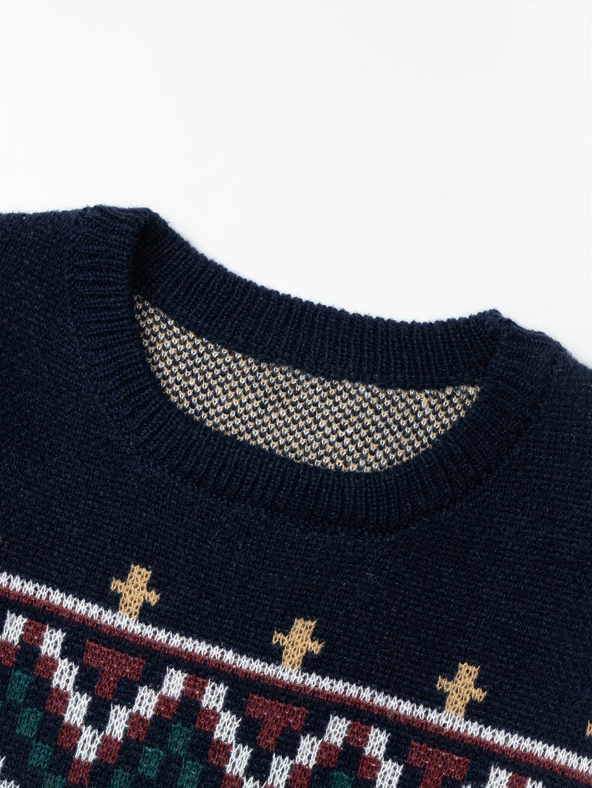 Pullover damski z klasycznym wzorem i luźnym krojem - 4 - Livia-Moda