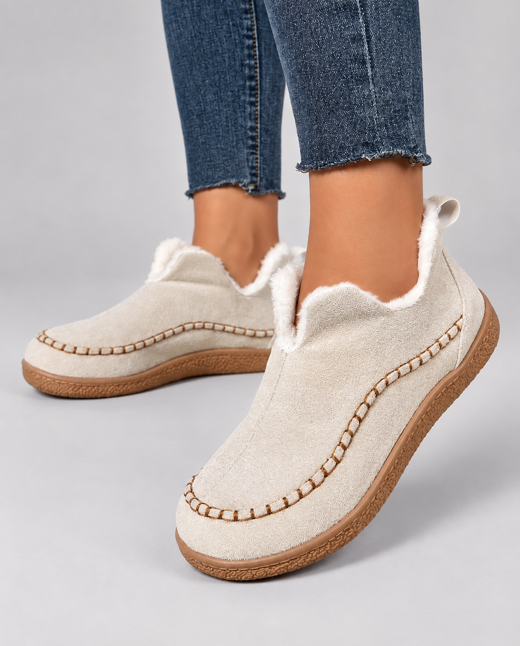 Buty damskie casual z ociepleniem i wygodnym krojem - 5 - Livia-Moda
