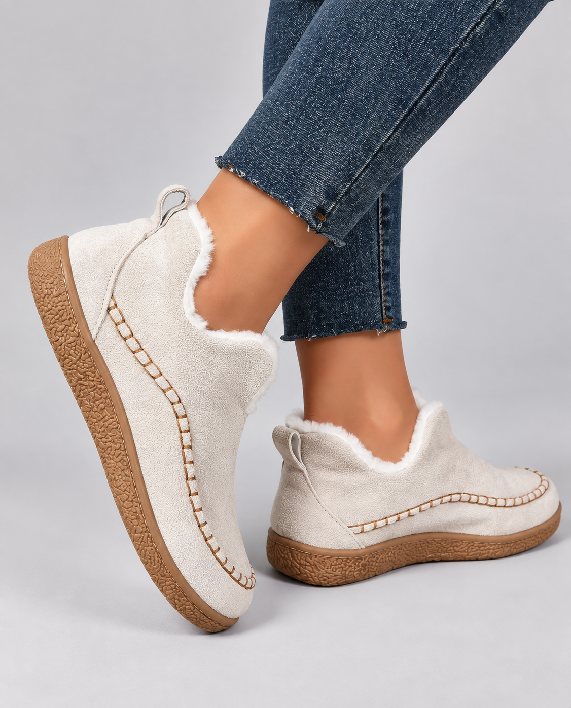 Buty damskie casual z ociepleniem i wygodnym krojem - 6 - Livia-Moda