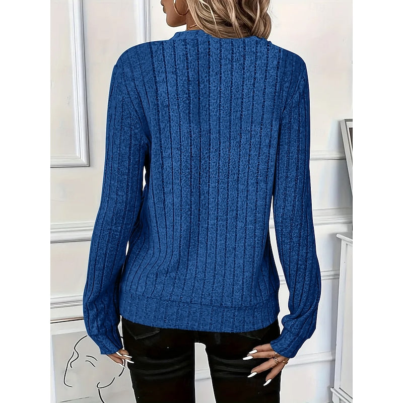 Pullover damski z długim rękawem i zamkiem błyskawicznym - 2 - Livia-Moda