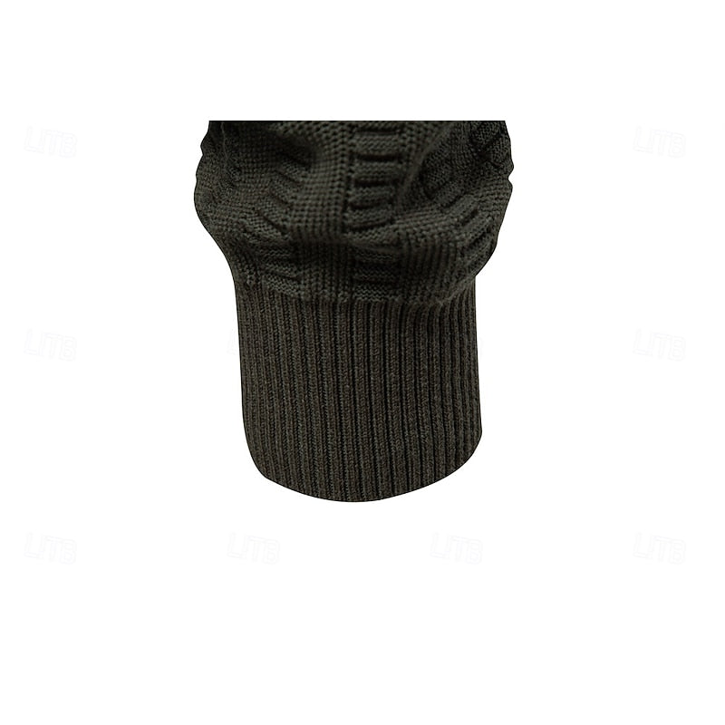 Sweter męski z wysokim kołnierzem i zamkiem błyskawicznym - 6 - Livia-Moda