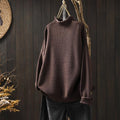 Pullover damski z kołnierzem, luźny krój i szerokie rękawy - 1 - Livia-Moda