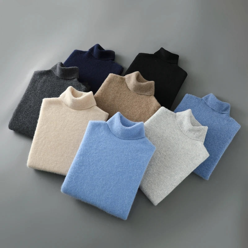Pullover damski z golfem i luźnym krojem, dostępny w różnych kolorach - 8 - Livia-Moda