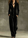 Jumpsuit damski z długim rękawem i szerokimi nogawkami - 11 - Livia-Moda