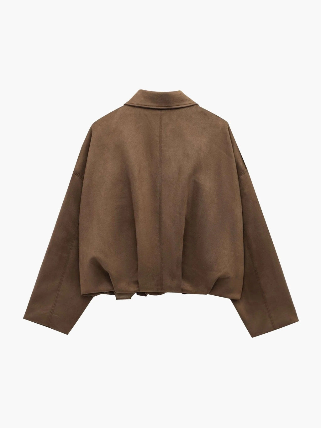 Kurtka damska oversize z strukturalnym kołnierzem i kieszeniami - 12 - Livia-Moda